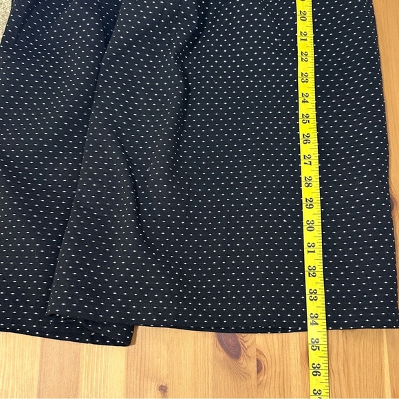 ModCloth Black Micro-Dot Babydoll Dress | Size 10 | Square Neck & Puff Sleeves - Picture 5 of 9